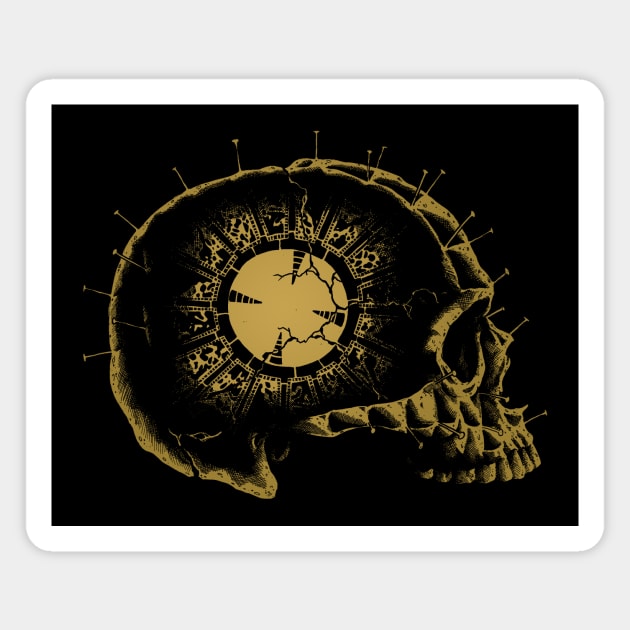 Lament Skull 3 Magnet by JonathanGrimmArt